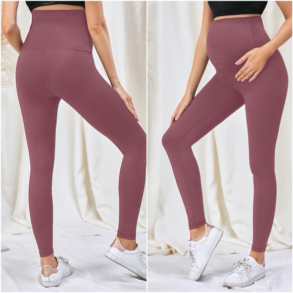 MATERNITY stretchy lounge yoga athletic leggings - Picture 3 of 6